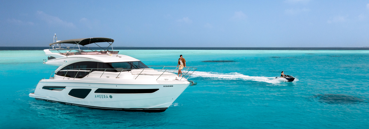 Velaa Private Island resort Maldives yacht