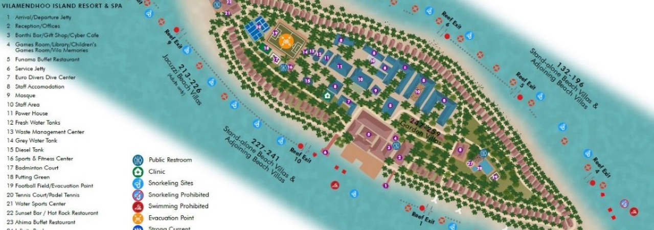 Vilamendhoo resort map