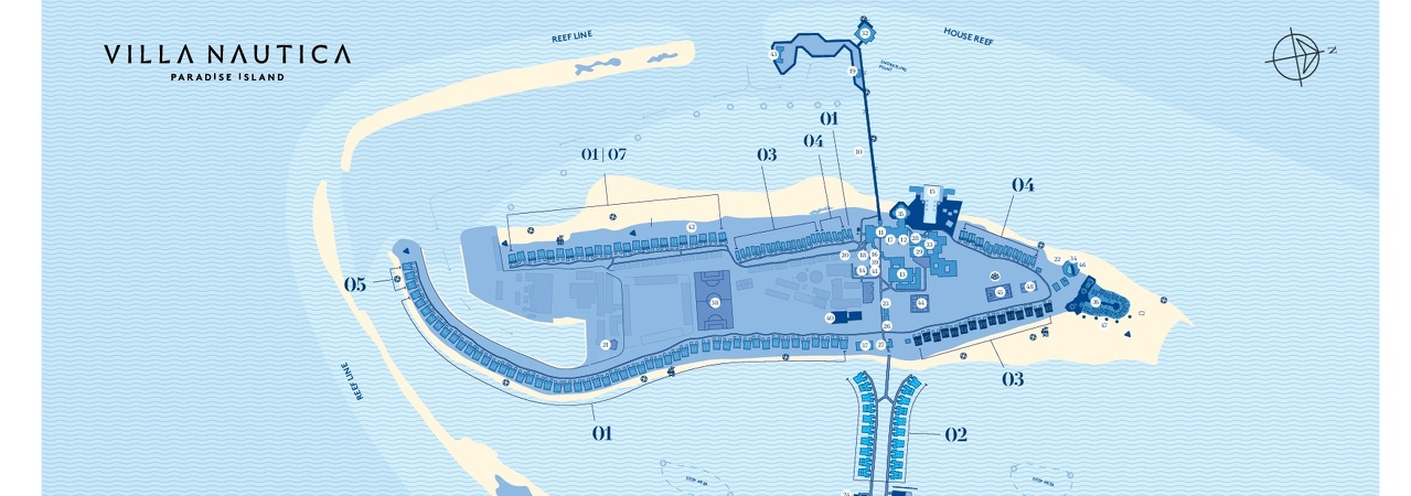 Villa Nautica Paradise Island Maldives resort map