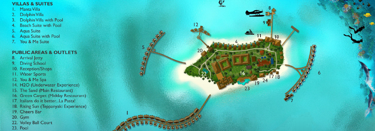 You & Me Maldives resort map
